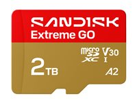 SanDisk Extreme Go - Flash-minneskort - 2 TB - A2 / Video Class V30 / UHS-I U1 - microSDHC UHS-I SDSQXGN-2T00-GN6MN