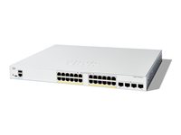 Cisco Catalyst 1200-24FP-4G - Switch - L3 - smart - 24 x 10/100/1000 (PoE+) + 4 x Gigabit Ethernet SFP - rackmonterbar - PoE+ (375 W) C1200-24FP-4G