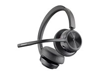 HP Poly Voyager 4320-M - Headset - på örat - Bluetooth - trådlös, kabelansluten - USB-A via Bluetooth-adapter - svart - Certifierad för Microsoft-teams, Zoomcertifierad 77Y98AA