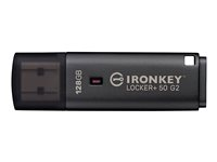 Kingston IronKey Locker+ 50 G2 - USB flash-enhet - krypterat - 128 GB - USB 3.2 Gen 1 - TAA-kompatibel IKLP50G2/128GB