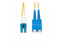 StarTech.com 7m (23ft) LC to SC (UPC) OS2 Single Mode Duplex Fiber Optic Cable, 9/125µm, Laser Optimized, 10G, Bend Insensitive, Low Insertion Loss - LSZH Fiber Patch Cord (SMLCSC-OS2-7M) - Patch-kabel - LC/UPC enkelläge (hane) till SC/UPC enkelläge (hane) - 7 m - 2 mm - fiberoptisk - duplex - 9 / 125 mikrometer - OS1/OS2 - halogenfri, passiv - gul SMLCSC-OS2-7M