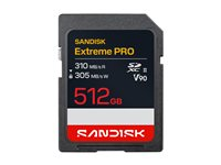 SanDisk Extreme PRO - Flash-minneskort - 512 GB - Video Class V90 / UHS-II - SDXC UHS-II SDSDXDE-512G-GN4IN