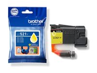 Brother LC521Y - Gul - original - pillow pack - bläckpatron - för Brother DCP-J1260W, DCP-J1310DW LC521Y