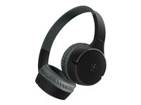 Belkin SoundForm Mini - Hörlurar med mikrofon - på örat - Bluetooth - trådlös - 3,5 mm kontakt - svart AUD002BTBK