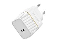 OtterBox Wall Charger - Strömadapter - 30 Watt - 3 A - PD 3.0, USB BC 1.2 (USB-C) - molndammig vit 78-80484