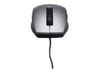 Dell - Mus - laser - 6 knappar - kabelansluten - USB - svart, silver 570-11349