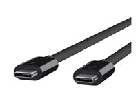 Belkin Thunderbolt 3 - Thunderbolt-kabel - 24 pin USB-C (hane) till 24 pin USB-C (hane) - USB 3.1 Gen 2 / Thunderbolt 3 / DisplayPort 1.2 - 80 cm - svart - för P/N: F4U109tt F2CD084BT0.8MBK