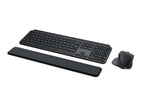 Logitech MX Keys S Combo - Sats med tangentbord och mus - bakgrundsbelyst - trådlös - Bluetooth LE - nordiskt (danska/finska/norska/svenska) - tangentbrytare: Saxnyckel - grafit - med Palm Rest 920-011612