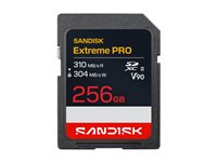 SanDisk Extreme PRO - Flash-minneskort - 256 GB - Video Class V90 / UHS-II - SDXC UHS-II SDSDXDE-256G-GN4IN