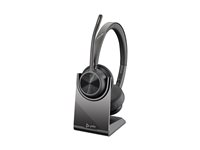 HP Poly Voyager 4320 - Headset - på örat - Bluetooth - trådlös - svart - Certifierad för Microsoft-teams, Zoomcertifierad 77Y99AA