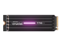 Crucial T710 - SSD - krypterat - 1 TB - inbyggd - M.2 2280 - PCI Express 5.0 (NVMe) - TCG Opal Encryption 2.01 - integrerad kylfläns CT1000T710SSD5