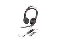 HP Poly Blackwire 5220 - Headset - på örat - kabelansluten - USB-C, 3,5 mm kontakt, USB-A - svart - Certifierad för Skype for Buisness, Cisco Jabber-certifierad, Avaya-certifierad, Certifierad för Microsoft-teams, Zoomcertifierad, UC-certifierad, Works With Chromebook Certified 8X231AA
