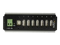 StarTech.com USB 2.0-hubb med 7 portar - Industriell USB-A-hubb i metall med ESD- och 350 W överspänningsskydd - Utökad driftstemperatur -40 till 85 &degC - monterbar på DIN-skena/vägg/skrivbord - USB-expansionshubb - Hubb - 7 x USB 2.0 - DIN-skenmonterbar - Likström - TAA-kompatibel - för P/N: ITB20D3250 HB20A7AME