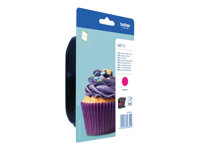 Brother LC123M - Lång livslängd - magenta - original - blister - bläckpatron - för Brother DCP-J100, J105, J132, J152, J552, J752, MFC-J245, J470, J650, J6520, J6720, J6920 LC123MBP