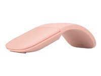 Microsoft Arc Mouse - Mus - optisk - 2 knappar - trådlös - Bluetooth 4.1 LE - soft rosa ELG-00029