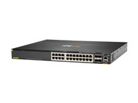 HPE Aruba 6300M - Switch - L3 - Administrerad - 24 x 100/1000/2.5G/5GBase-T (PoE+) + 4 x 1 Gb/10 Gb/25 Gb/50 Gb SFP56 (upplänk/stapling) - framsidan och sida till baksidan - rackmonterbar - PoE+ (1440 W) JL660A