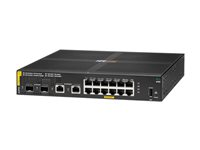 HPE Aruba 6100 12G Class4 PoE 2G/2SFP+ 139W Switch - Switch - Administrerad - 12 x 10/100/1000 (PoE+) + 2 x 1 Gigabit / 10 Gigabit SFP+ + 2 x 1000Base-T - rackmonterbar - PoE+ (139 W) JL679A#ACE