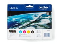 Brother LC985VALBPDR - 4-pack - svart, gul, cyan, magenta - original - blister - bläckpatron - för Brother DCP-J125, DCP-J140, DCP-J315, DCP-J515, MFC-J220, MFC-J265, MFC-J410, MFC-J415 LC985VALBPDR