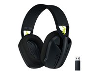 Logitech Lightspeed G435 - Headset - fullstorlek - Bluetooth/radiofrekvens 2,4 GHz - trådlös - svart - Discord-certifierad 981-001050