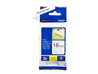 Brother TZe-S241 - Extrastark häftning - svart på vitt - Rulle (1,8 cm x 8 m) 1 kassett(er) bandlaminat - för Brother PT-D600; P-Touch PT-18, 2470, 3600, D450, D800, E500, E550, H101, H500, P750, P900 TZES241
