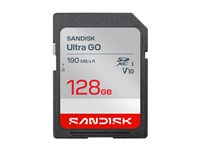 SanDisk Ultra GO - Flash-minneskort - 128 GB - Video Class V10 / UHS-I U1 - SDXC UHS-I SDSDUGN-128G-GN6IN