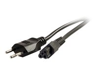 C2G Swiss Laptop Power Cord - Strömkabel - IEC 60320 C5 till SEV 1011 (hane) - AC 250 V - 2 m - formpressad - svart - Schweiz 80647