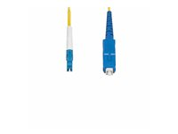 StarTech.com 3m (9.8ft) LC to SC (UPC) OS2 Single Mode Simplex Fiber Optic Cable, 9/125µm, Laser Optimized, 40G/100G, Bend Insensitive, Low Insertion Loss - LSZH Fiber Patch Cord (SPSMLCSC-OS2-3M) - Patch-kabel - LC/UPC enkelläge (hane) till SC/UPC enkelläge (hane) - 3 m - 2 mm - fiberoptisk - simplex - 9 / 125 mikrometer - OS1/OS2 - halogenfri, dubbelriktad, passiv - gul SPSMLCSC-OS2-3M