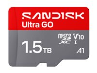 SanDisk Ultra GO - Flash-minneskort - 1.5 TB - A1 / UHS-I U1 / Class10 - mikroSDXC UHS-I SDSQUGN-1T50-GN6MN