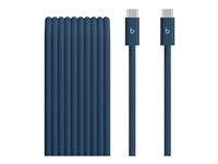 Beats - USB-kabel - USB-C (hane) till USB-C (hane) - USB 2.0 - 3 m - flätad, Snabbladdning upp till 240 W, förstärkt design - nitro marinblå MHX84ZM/A