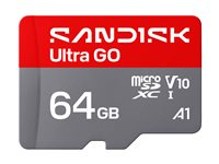 SanDisk Ultra GO - Flash-minneskort - 64 GB - A1 / UHS-I U1 / Class10 - mikroSDXC UHS-I SDSQUGN-064G-GN6MN