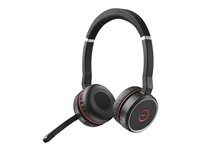 Jabra Evolve 75 SE MS Stereo - Headset - på örat - Bluetooth - trådlös - aktiv brusradering - USB - med laddningsställ - Certifierad för Microsoft-teams - för LINK 380a MS 7599-842-199