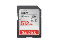 SanDisk Ultra - Flash-minneskort - 512 GB - Class 10 - SDXC UHS-I SDSDUNC-512G-GN6IN