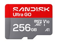 SanDisk Ultra GO - Flash-minneskort - 256 GB - A1 / UHS-I U1 / Class10 - mikroSDXC UHS-I SDSQUGN-256G-GN6MN