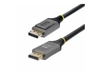 StarTech - DisplayPort-kabel - DisplayPort (hane) spärrad till DisplayPort (hane) spärrad - DisplayPort 2.1 - 2 m - passiv, 8K60Hz stöd, 4K240Hz stöd, 8K144 Hz stöd (DSC), VESA DP54-certifierad, upp till 54 Gbps dataöverföringshastighet, 10K60Hz stöd, 16K30Hz stöd, HDR10-stöd, 4K144Hz stöd - svart DP21V-2M-DP54-CABLE
