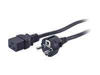 APC - Strömkabel - IEC 60320 C19 till power CEE 7/7 (hane) - AC 230 V - 2.5 m - svart - för P/N: SMT2200I-AR, SMT2200R2I-AR, SMT3000I-AR, SMT3000R2I-AR, SRT1500XLI, SRT2200XLI-KR AP9875