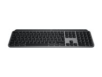 Logitech Master Series MX Keys S for Mac - Tangentbord - full size - bakgrundsbelyst - trådlös - Bluetooth LE - QWERTY - USA, internationellt - rymdgrå 920-011637