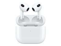 Apple AirPods with Lightning Charging Case - 3:e generationen - True wireless-hörlurar med mikrofon - öronknopp - Bluetooth - vit MPNY3DN/A