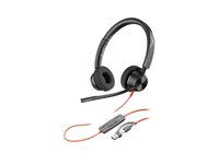 HP Poly Blackwire 3320 - Blackwire 3300 series - headset - på örat - kabelansluten - USB-C - svart - UC-certifierad, Certifierad för Microsoft-teams 8X220AA