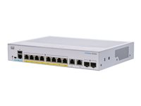 Cisco Business 250 Series CBS250-8FP-E-2G - Switch - L3 - smart - 8 x 10/100/1000 (PoE+) + 2 x kombinations-SFP - rackmonterbar - PoE+ (120 W) CBS250-8FP-E-2G-EU