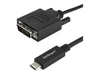 StarTech.com 2 m USB-C till DVI-kabel - 1920 x 1200 - Svart - USB/DVI-kabel - USB-C (hane) till DVI-D (hane) - Thunderbolt 3 / USB 3.1 - 2 m - 1920 x 1200 (WUXGA) stöd - svart - för P/N: TB4CDOCK CDP2DVIMM2MB