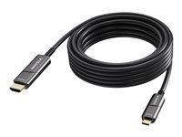 VISION - Adapterkabel - USB-C hane till HDMI hane - 10 m - fiberoptisk - svart - 4K60Hz (3840 x 2160) stöd, aktiv TC 10MUSBCHDMI+/BL