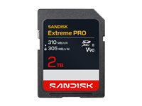 SanDisk Extreme PRO - Flash-minneskort - 2 TB - Video Class V90 / UHS-II - SDXC UHS-II SDSDXDE-2T00-GN4IN