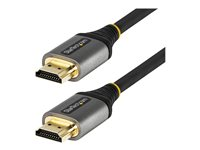 StarTech.com 3 m Premium certifierad HDMI 2.0-kabel - Hög hastighets UHD 4K 60 Hz HDMI-kabel med Ethernet - HDR10, ARC - UHD HDMI Video-sladd - För UHD-skärmar, TV-apparater, monitorer - M/M - Premium hög hastighet - HDMI-kabel med Ethernet - HDMI hane till HDMI hane - 3 m - skärmad - grå, svart - passiv, 4K60Hz (3840 x 2160) stöd HDMMV3M