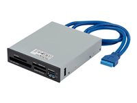 StarTech.com Intern USB 3.0 multikortläsare med stöd för UHS-II - Kortläsare - 3,5 tum (CF I, CF II, MS, MS PRO, MMC, SD, MS Duo, MS PRO Duo, miniSD, microSD, SDHC, MS Micro, microSDHC, SDXC, MS XC, MS PRO-HG) - USB 3.0 35FCREADBU3