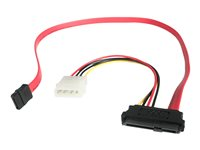 StarTech.com 18in SAS 29 Pin to SATA Cable with LP4 Power - 18in SAS 29 pin to SATA Cable - 18in SFF 8482 to SATA (SAS729PW18) - SATA/SAS-kabel - 4 pin intern effekt, 29-stifts intern SAS (SFF-8482) till SATA (R) - 46 cm - röd - för P/N: DRW150SASBK SAS729PW18