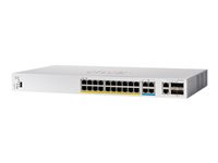 Cisco Business 350 Series CBS350-24MGP-4X - Switch - L3 - Administrerad - 20 x 10/100/1000 (PoE+) + 4 x 2.5GBase-T (PoE+) + 2 x combo 10 Gigabit SFP+/RJ-45 + 2 x 10 Gigabit SFP+ - rackmonterbar - PoE+ (375 W) CBS350-24MGP-4X-EU