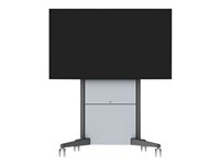 SMS Presence Mobile - Ställ - för platt panel - aluminiumgrå, antracitgrå - skärmstorlek: från 46 tum - monteringsgränssnitt: upp till 800 x 400 mm - golvstående PR031010-P0