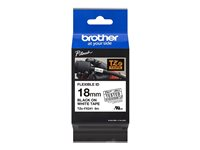 Brother TZe-FX241 - Lim - svart på vitt - Rulle (1,8 cm x 8 m) 1 kassett(er) flexibel ID-tejp - för P-Touch PT-1230, 18, 1830, 1950, 2100, 2430, 2460, 2470, 2700, 3600, 7500, 7600, 9800 TZEFX241