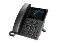 HP Poly VVX 350 - VoIP-telefon - 3-riktad samtalsförmåg - SIP, SDP, SRTP - 6 linjer - svart - GSA-handelskompatibel - TAA-kompatibel 89B71AA#AC3