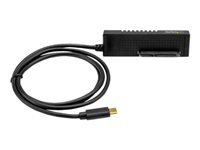 StarTech.com USB 3.1 (10Gbps) adapterkabel för 2,5"/3,5" SATA-enheter - USB-C - Kontrollerkort - 2.5", 3.5" - SATA 6Gb/s - USB 3.1 (Gen 2) - svart - för P/N: SVA12M2NEUA, SVA12M5NA USB31C2SAT3